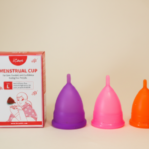 iCare Large Menstrual Cup | Medical Grade Silicone Period Cup | Up to 8 Hours Leak Protection | Soft, Comfortable & Beginner Friendly