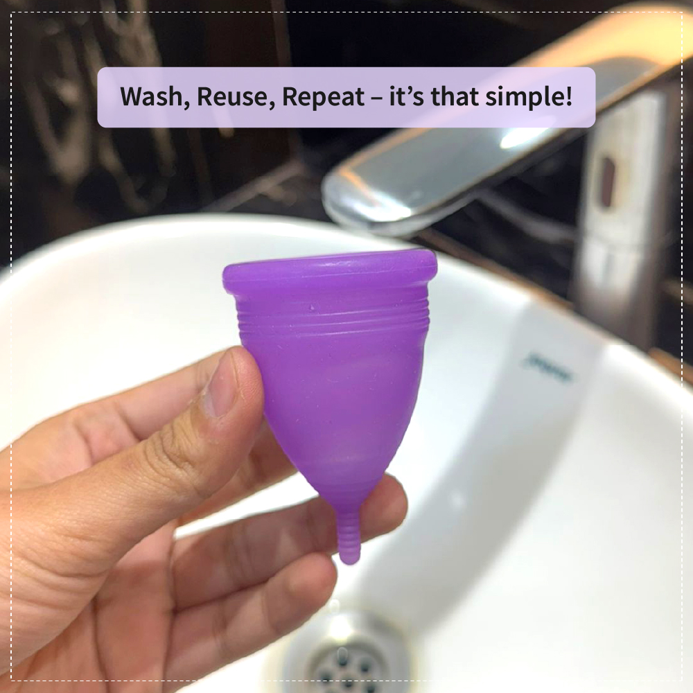 iCare Medium Menstrual Cup | Medical Grade Silicone Period Cup | Up to 8 Hours Leak Protection | Soft, Comfortable & Beginner Friendly