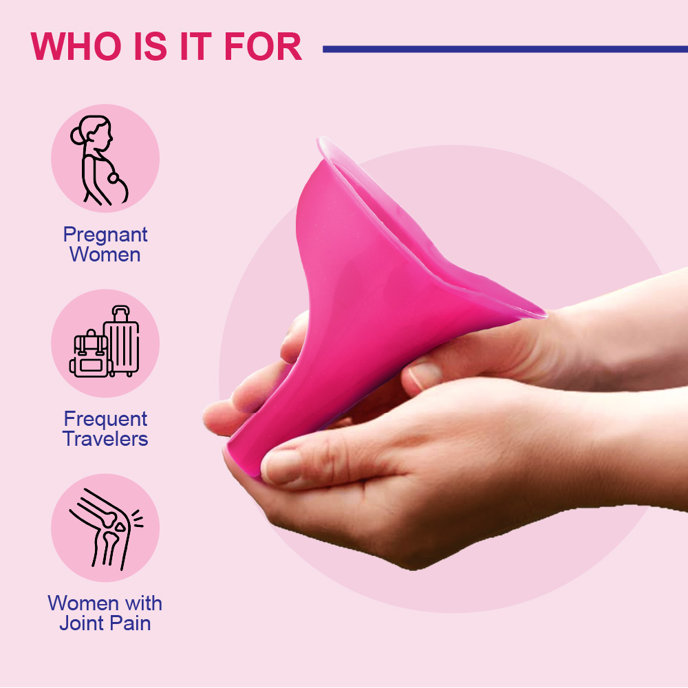 Reusable Silicone Female Urination Device (Stand & Pee) – Travel Hygiene Essential