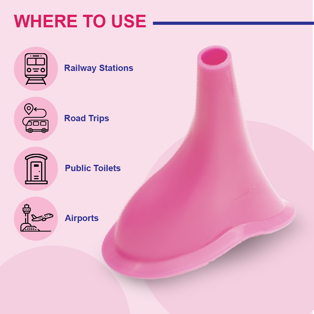 Reusable Silicone Female Urination Device (Stand & Pee) – Travel Hygiene Essential