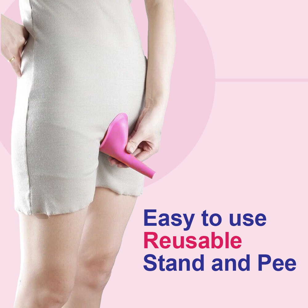 Reusable Silicone Female Urination Device (Stand & Pee) – Travel Hygiene Essential