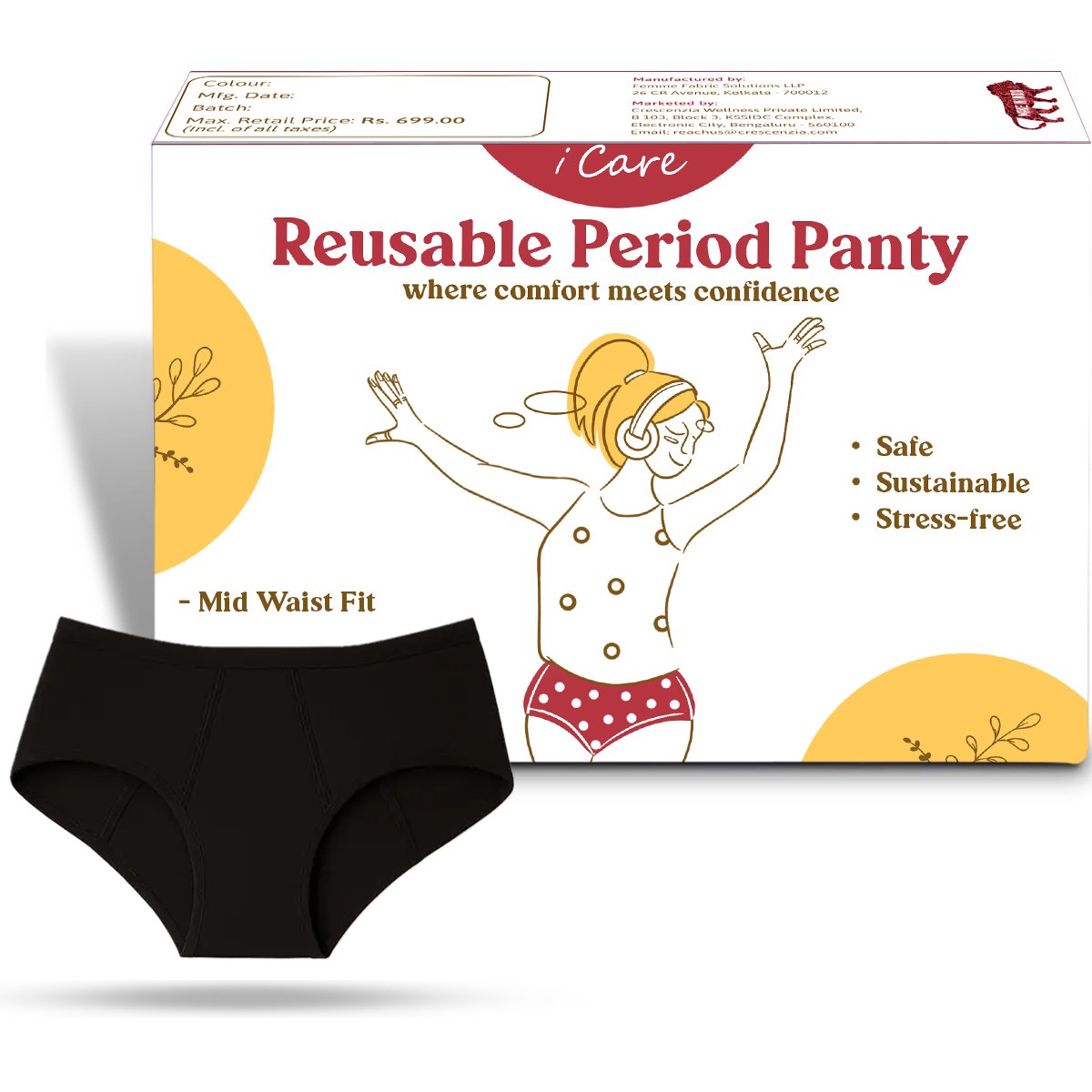 Reusable Period Panty for Women | Leak-Proof Period Underwear | Comfortable, Washable & Eco-Friendly Menstrual Protection